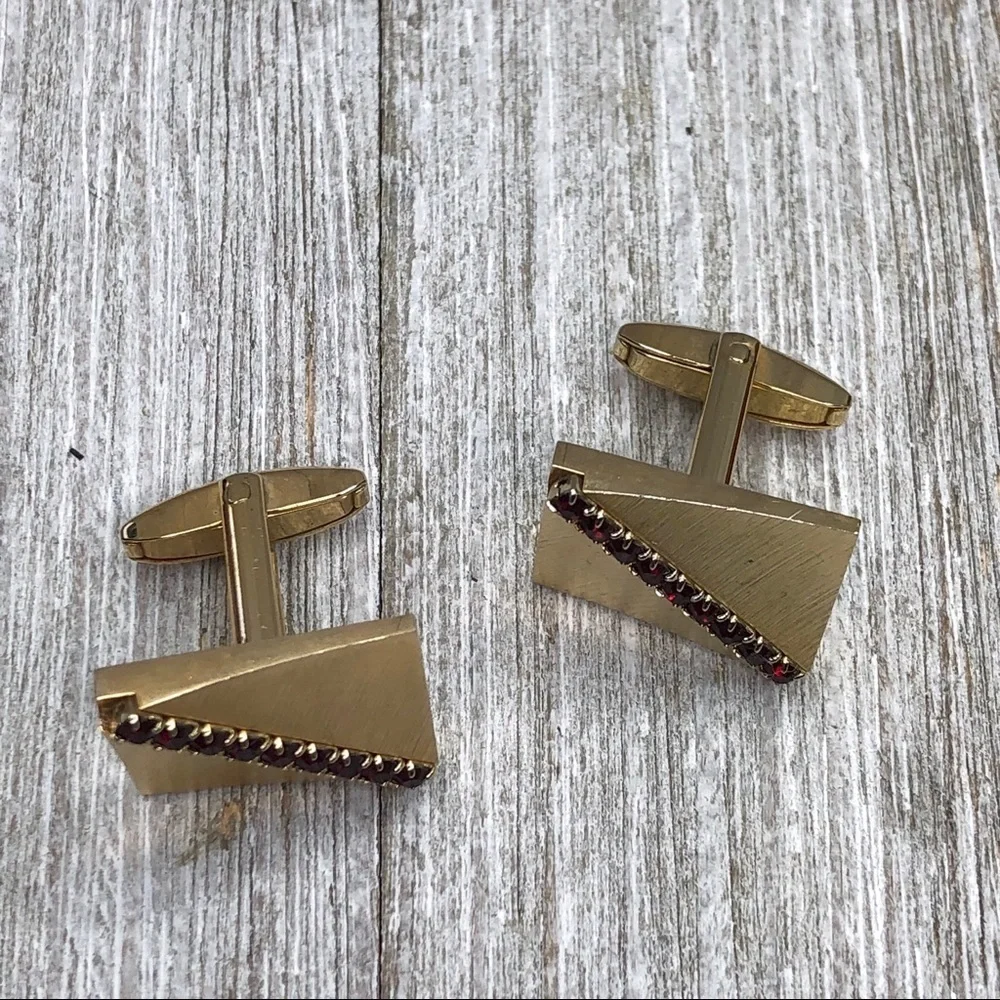 Vtg Sarah Coventry Red Rhinestone Mid-Century Link